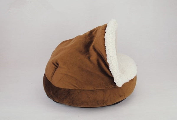 HKM-5406013 Wool Thickened Removable Half Roof Cat House for Comfort and Warmth