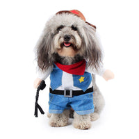 HKM-5406141 Festive Pet Costumes - Pirate, Police, and Santa Outfits with Adjustable Accessories