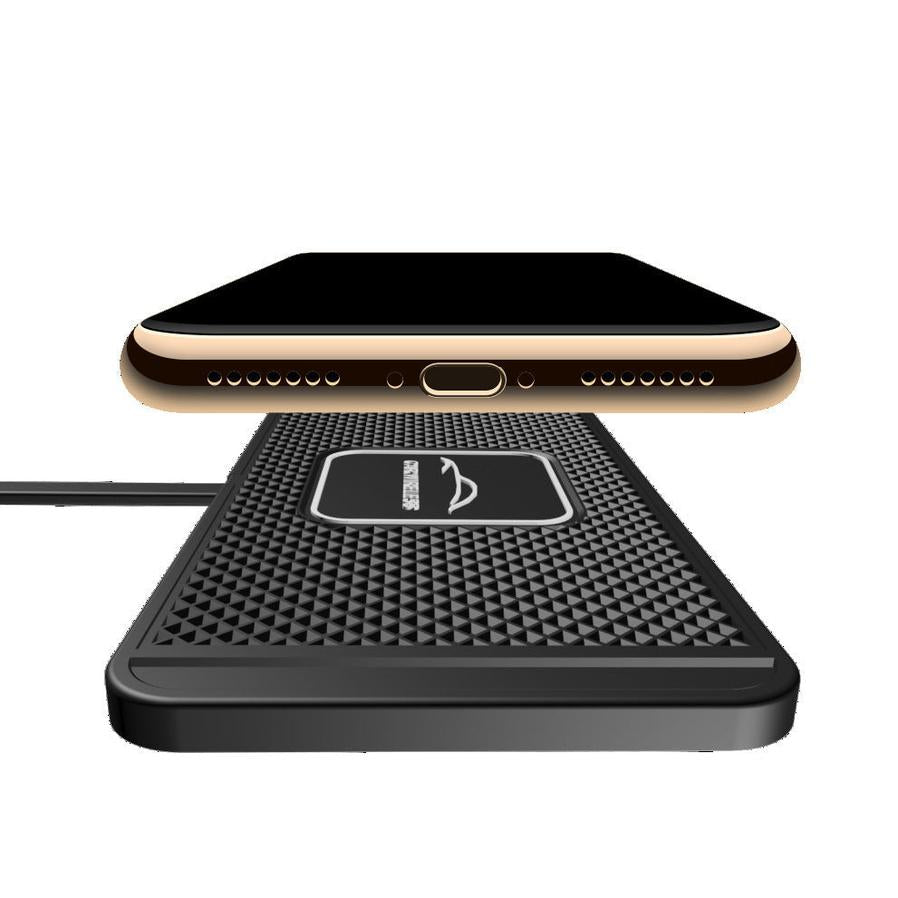 HKM-540755 Wireless Charging Car Anti-Skid Pad for Smartphones - 5W/7.5W/10W Output, Silicone, Compact Design