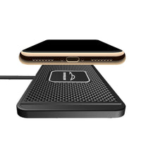 HKM-540755 Wireless Charging Car Anti-Skid Pad for Smartphones - 5W/7.5W/10W Output, Silicone, Compact Design