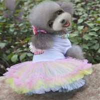 HKM-5408317 Floral Cotton Cupcake Tutu Dress for Dogs - Stylish and Comfortable All Seasons