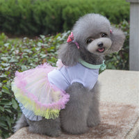 HKM-5408317 Floral Cotton Cupcake Tutu Dress for Dogs - Stylish and Comfortable All Seasons