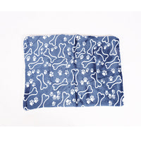 HKM-5408573 Pet Cartoon Winter Blanket - Thick, Warm Cloth in Fishbone and Bone Patterns, Sizes S to XL