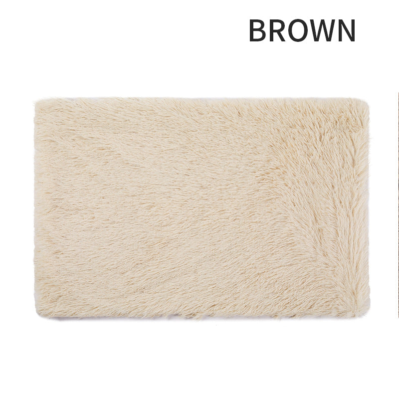 HKM-5409213 Ultra Soft Washable Dog Bed with Non-Slip Bottom and Matching Cover - Fluffy Mat for Small to Large Dogs