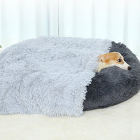 HKM-5409213 Ultra Soft Washable Dog Bed with Non-Slip Bottom and Matching Cover - Fluffy Mat for Small to Large Dogs