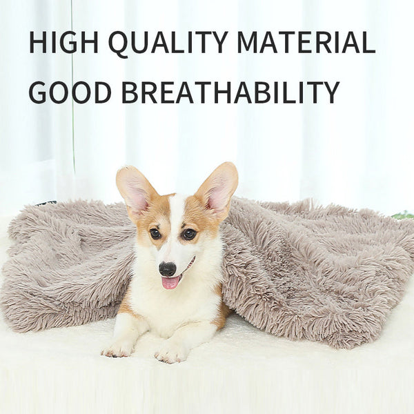 HKM-5409213 Ultra Soft Washable Dog Bed with Non-Slip Bottom and Matching Cover - Fluffy Mat for Small to Large Dogs