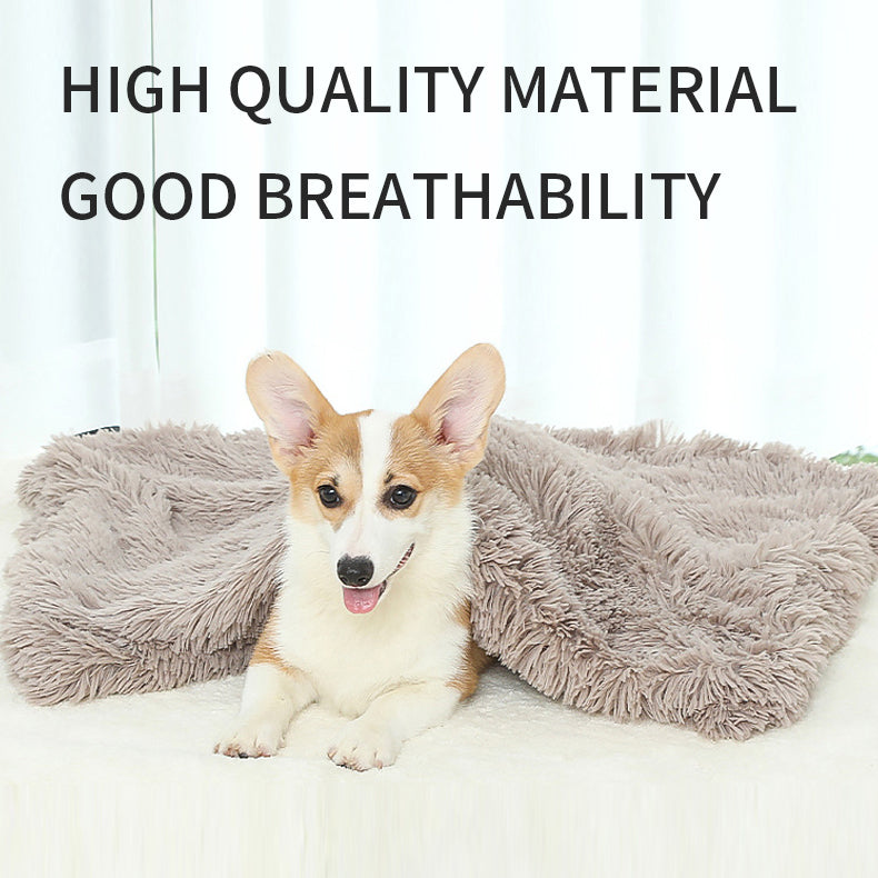 HKM-5409213 Ultra Soft Washable Dog Bed with Non-Slip Bottom and Matching Cover - Fluffy Mat for Small to Large Dogs