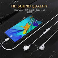 HKM-540947 Wired Bass Boosted Type-C Earphones with Microphone for iPhone 15, Samsung, and Google Devices