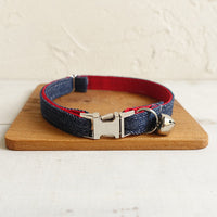 HKM-5409725 Adjustable Denim Pet Collar for Cats - Durable, Stylish, and Comfortable