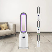 HKM-541075 Bladeless 2000W Electric Fan Heater with Night Light for Home Office Use