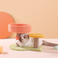 HKM-5411005 Climbing Frame with Nest - Plush Fish Design, Double Layer & Single Platform, 40*26*27cm