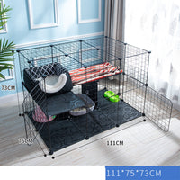 HKM-5411389 Creative DIY Indoor Pet Wire Fence for Cats and Small Dogs - Black, 17 to 53 Pieces Available