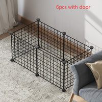HKM-5411389 Creative DIY Indoor Pet Wire Fence for Cats and Small Dogs - Black, 17 to 53 Pieces Available