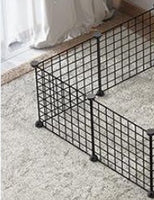 HKM-5411389 Creative DIY Indoor Pet Wire Fence for Cats and Small Dogs - Black, 17 to 53 Pieces Available