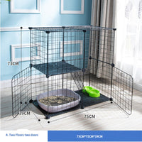 HKM-5411389 Creative DIY Indoor Pet Wire Fence for Cats and Small Dogs - Black, 17 to 53 Pieces Available