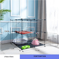 HKM-5411389 Creative DIY Indoor Pet Wire Fence for Cats and Small Dogs - Black, 17 to 53 Pieces Available