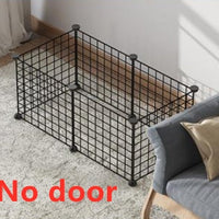 HKM-5411389 Creative DIY Indoor Pet Wire Fence for Cats and Small Dogs - Black, 17 to 53 Pieces Available