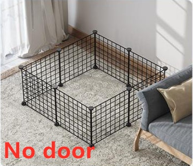 HKM-5411389 Creative DIY Indoor Pet Wire Fence for Cats and Small Dogs - Black, 17 to 53 Pieces Available
