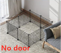HKM-5411389 Creative DIY Indoor Pet Wire Fence for Cats and Small Dogs - Black, 17 to 53 Pieces Available