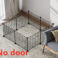 HKM-5411389 Creative DIY Indoor Pet Wire Fence for Cats and Small Dogs - Black, 17 to 53 Pieces Available