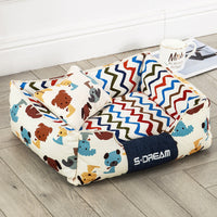 HKM-5411773 Removable and Washable Large Dog Bed with Small Pillow - Cozy Winter Pet Nest