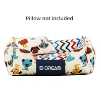 HKM-5411773 Removable and Washable Large Dog Bed with Small Pillow - Cozy Winter Pet Nest