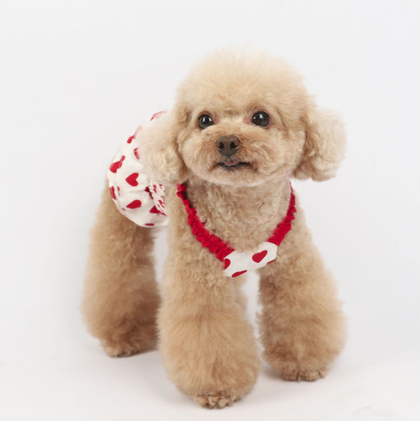 HKM-5412285 Korean Style Blue and Red Love Sling Dog Clothes in Cotton for All Sizes