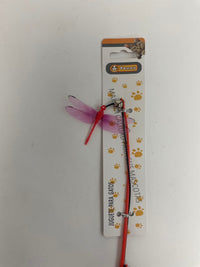 HKM-5412541 Small Dragonfly Cat Teaser Wand for Interactive Play and Exercise