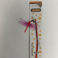 HKM-5412541 Small Dragonfly Cat Teaser Wand for Interactive Play and Exercise