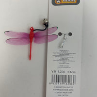 HKM-5412541 Small Dragonfly Cat Teaser Wand for Interactive Play and Exercise