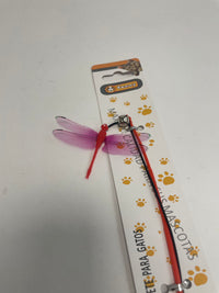 HKM-5412541 Small Dragonfly Cat Teaser Wand for Interactive Play and Exercise