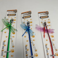 HKM-5412541 Small Dragonfly Cat Teaser Wand for Interactive Play and Exercise