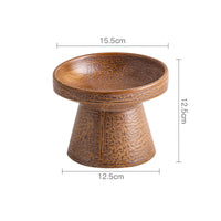 HKM-5413693 Cylindrical Ceramic Cat Bowl in Small and Large Sizes ¨C Available in Leopard and Beige Designs