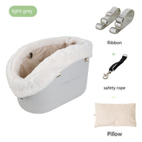 HKM-5413949 Portable One-Shoulder Pet Carrier Bag with Pillow and Warm Cover in Twilight White and Dark Green