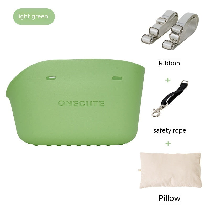 HKM-5413949 Portable One-Shoulder Pet Carrier Bag with Pillow and Warm Cover in Twilight White and Dark Green