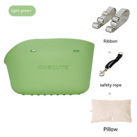 HKM-5413949 Portable One-Shoulder Pet Carrier Bag with Pillow and Warm Cover in Twilight White and Dark Green