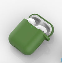 HKM-541395 Silicone Anti-Fall Cover for AirPods 2nd Generation - Simple Solid Color Design