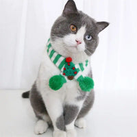 HKM-5415101 Adjustable Knitted Scarf for Small Dogs and Cats – Winter Pet Apparel for Chihuahua and Similar Breeds