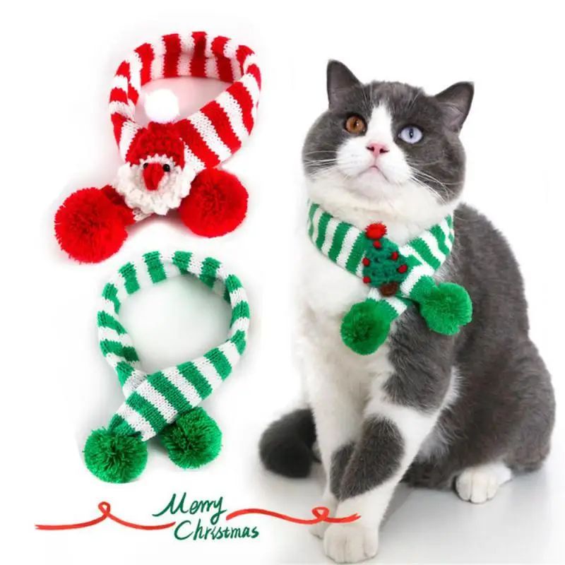 HKM-5415101 Adjustable Knitted Scarf for Small Dogs and Cats – Winter Pet Apparel for Chihuahua and Similar Breeds