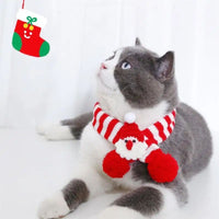 HKM-5415101 Adjustable Knitted Scarf for Small Dogs and Cats – Winter Pet Apparel for Chihuahua and Similar Breeds