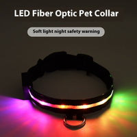 HKM-5415485 Luminous Black Dog Walking Collar with Rope for Halloween, Christmas, and Year-Round Use