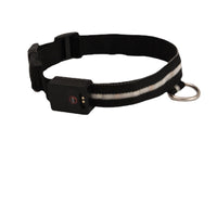HKM-5415485 Luminous Black Dog Walking Collar with Rope for Halloween, Christmas, and Year-Round Use