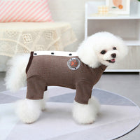 HKM-5415869 Warm and Cozy Winter Teddy Coat for Small Dogs with Adjustable Belly Protector and Reflective Safety Features