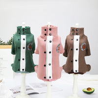 HKM-5415869 Warm and Cozy Winter Teddy Coat for Small Dogs with Adjustable Belly Protector and Reflective Safety Features