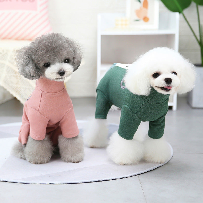 HKM-5415869 Warm and Cozy Winter Teddy Coat for Small Dogs with Adjustable Belly Protector and Reflective Safety Features
