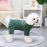 HKM-5415869 Warm and Cozy Winter Teddy Coat for Small Dogs with Adjustable Belly Protector and Reflective Safety Features
