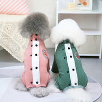 HKM-5415869 Warm and Cozy Winter Teddy Coat for Small Dogs with Adjustable Belly Protector and Reflective Safety Features