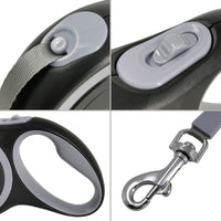HKM-5417277 Retractable Telescopic Pet Leash for Small to Medium Dogs, Comfortable Handle, Adjustable Length