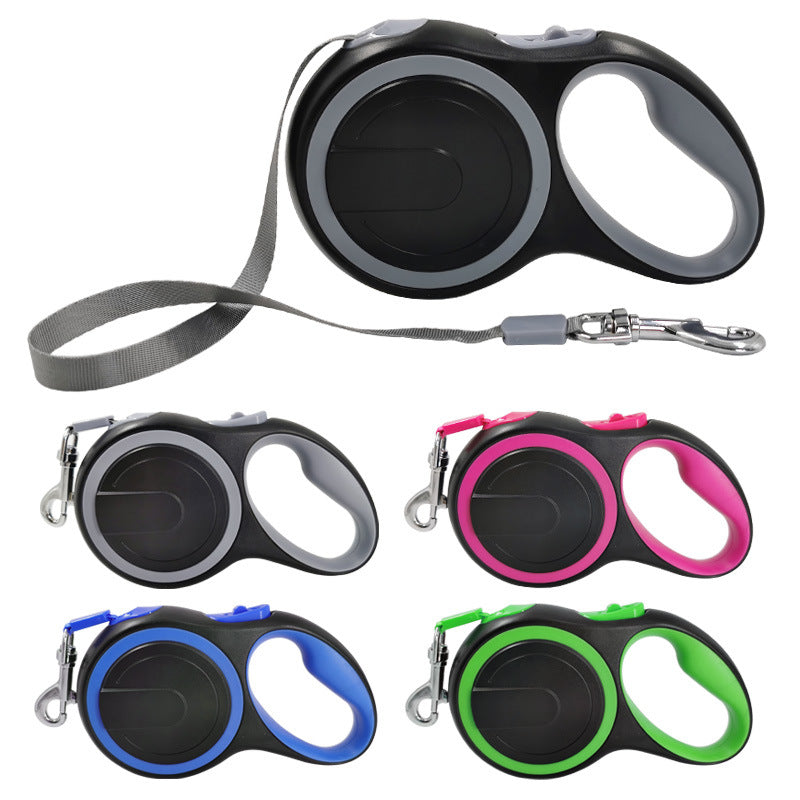 HKM-5417277 Retractable Telescopic Pet Leash for Small to Medium Dogs, Comfortable Handle, Adjustable Length