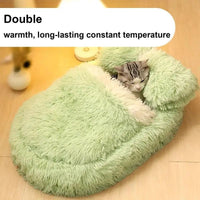 HKM-5417533 Cozy Anti-Slip Pet Nest Bed for Small Dogs and Cats - Perfect for Winter Comfort